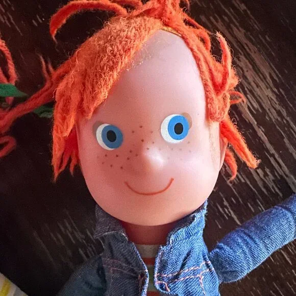 Vintage 1973 Mattel Jibby & Jimmy Jeaner Dolls With Denim Outfits - Picture 8 of 11